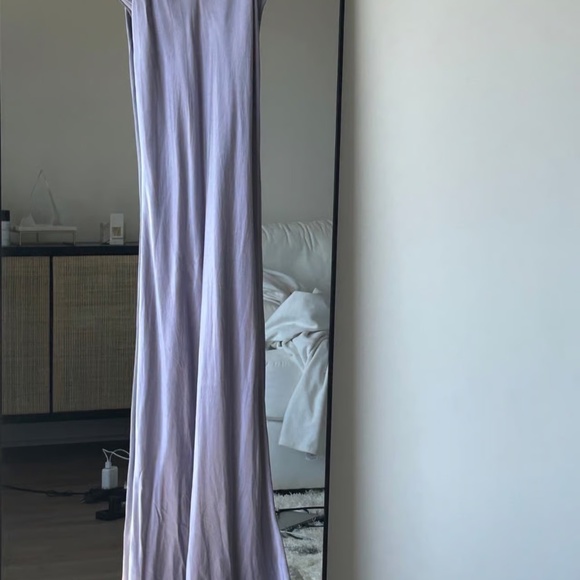 Silk Laundry 90s Bias Cut Midi Dress in Lavender - Picture 3 of 6
